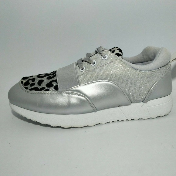 Twisted Slip in & Step Out Glitter Silver / Black Ladies Shoe Size 7.5 - Picture 6 of 10